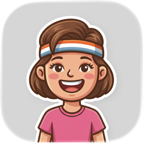 Toothy Journal app icon — girl