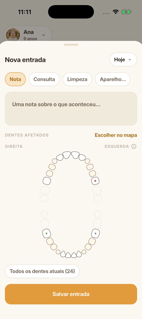 Novo registro